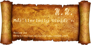 Müllerleily Ulpián névjegykártya